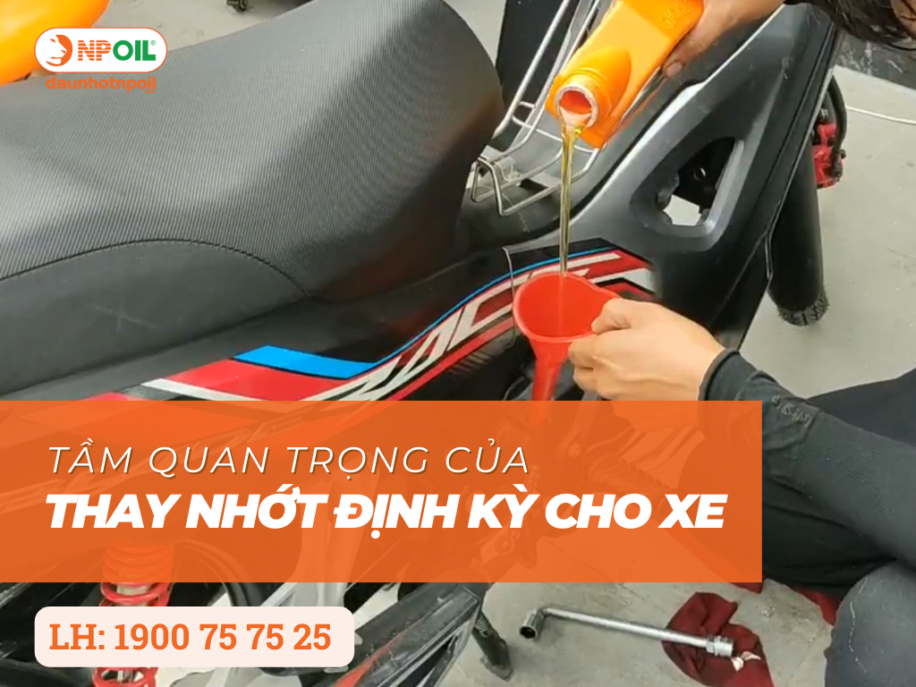 Ảnh minh họa thay dầu xe máy do NPOIL đăng tải