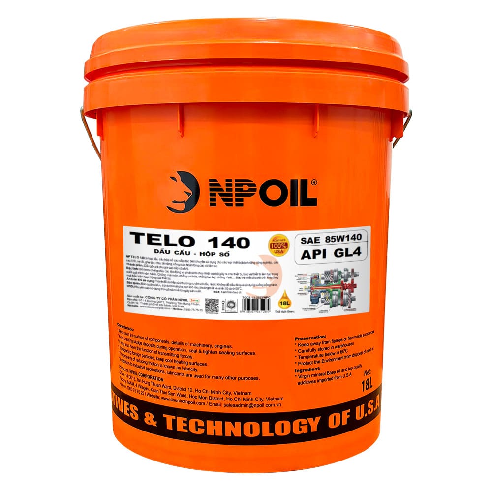 Dầu cầu, dầu hộp số NP TELO 140 GL4