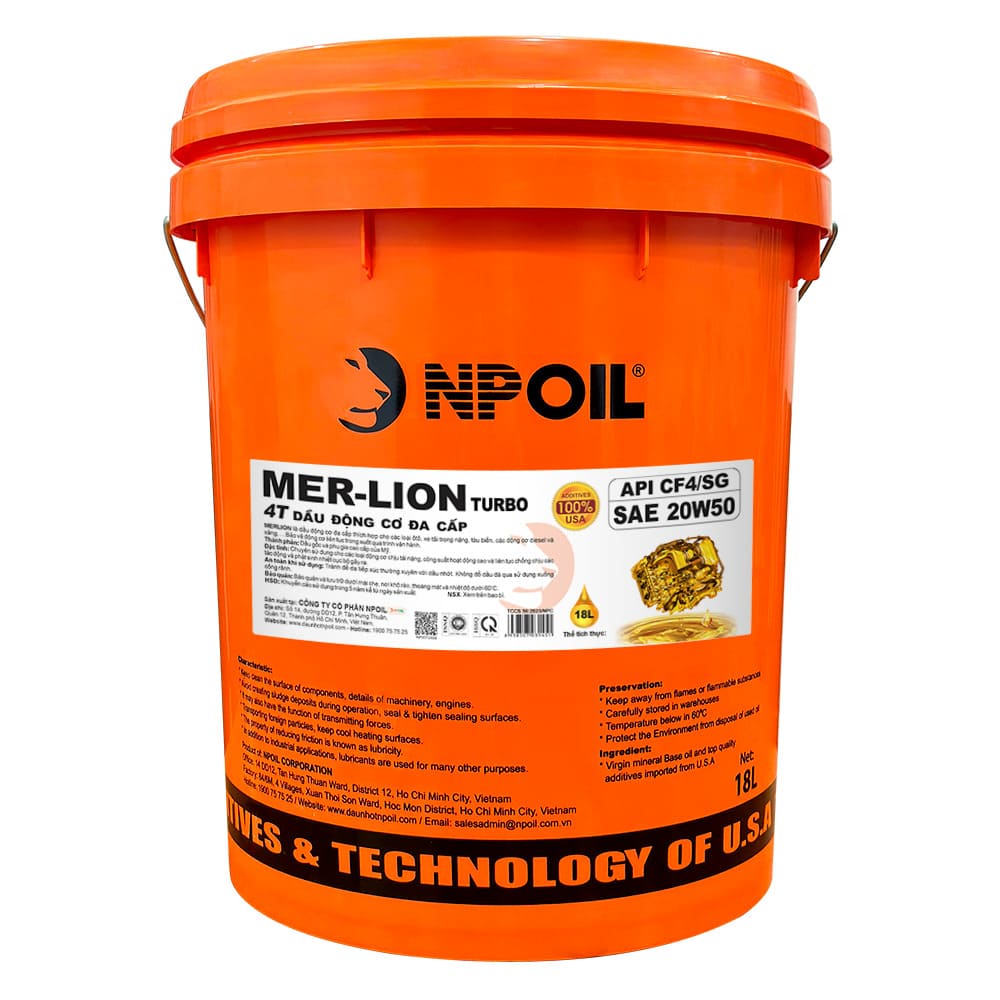 Dầu động cơ xe tải, tàu thuyền MERLION 20W50