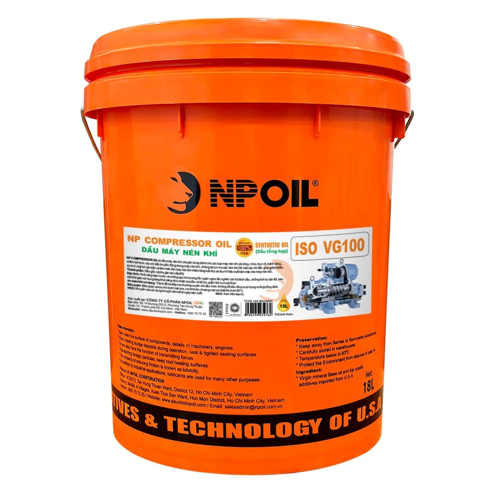 Dầu máy nén khí NP COMPRESSOR Synthetic OIL ISO VG 100