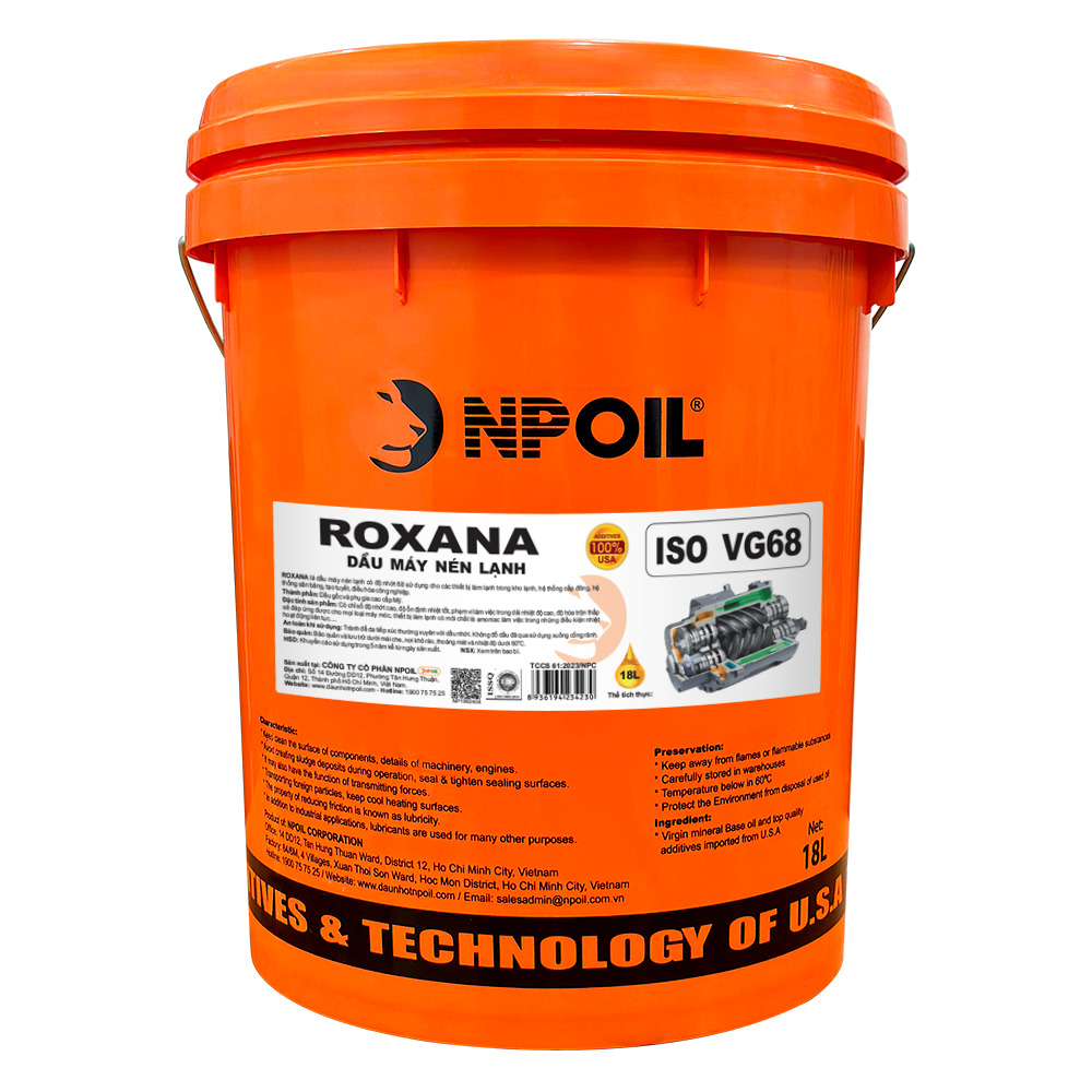 Dầu máy nén lạnh ROXANA 68