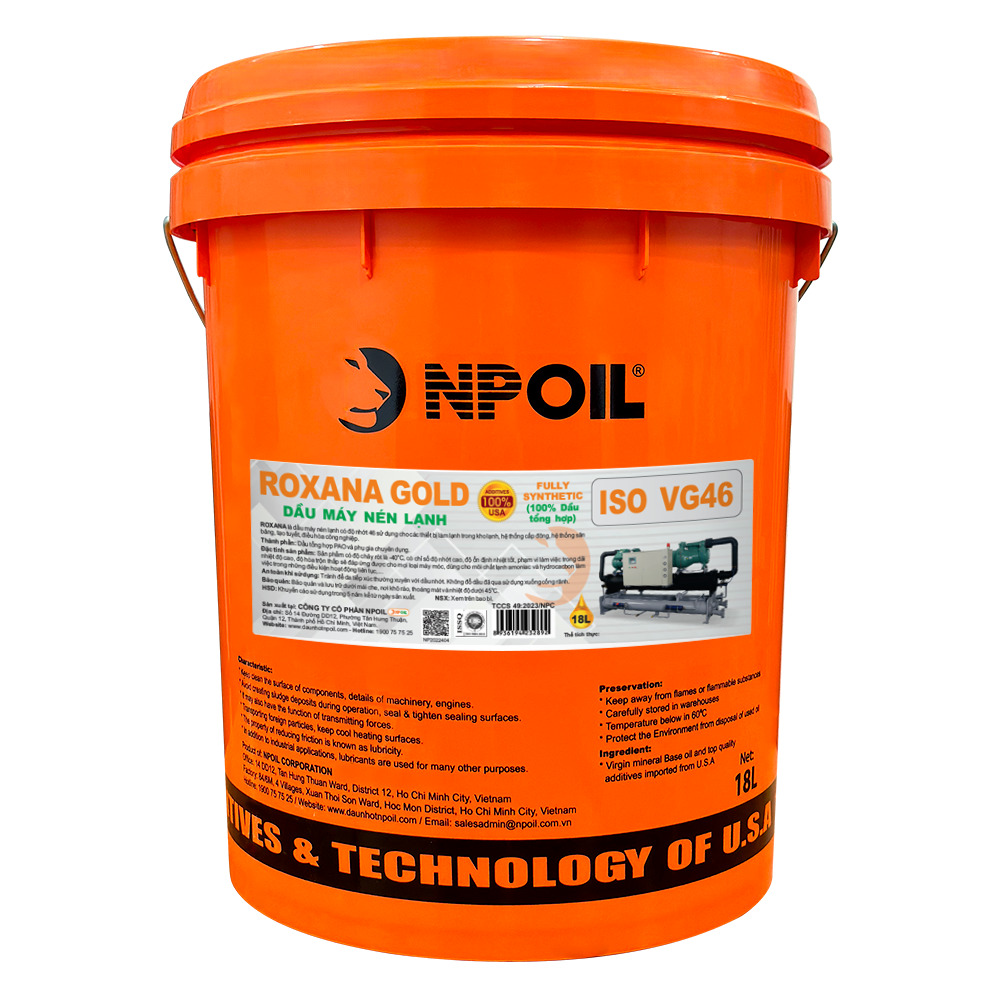 Dầu máy nén lạnh ROXANA 46 (Fully Synthetic)