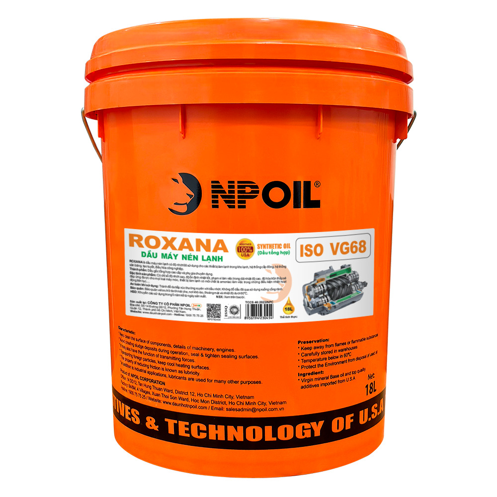 Dầu máy nén lạnh ROXANA 68 Synthetic