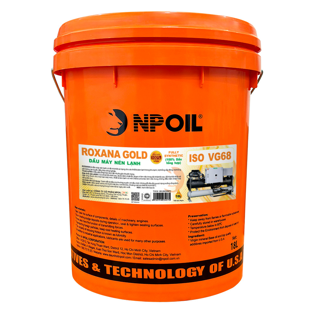 Dầu máy nén lạnh ROXANA 68 (Fully Synthetic)