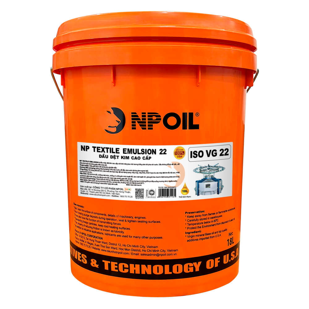 Dầu dệt kim/dệt may NP TEXTILE EMULSION 22