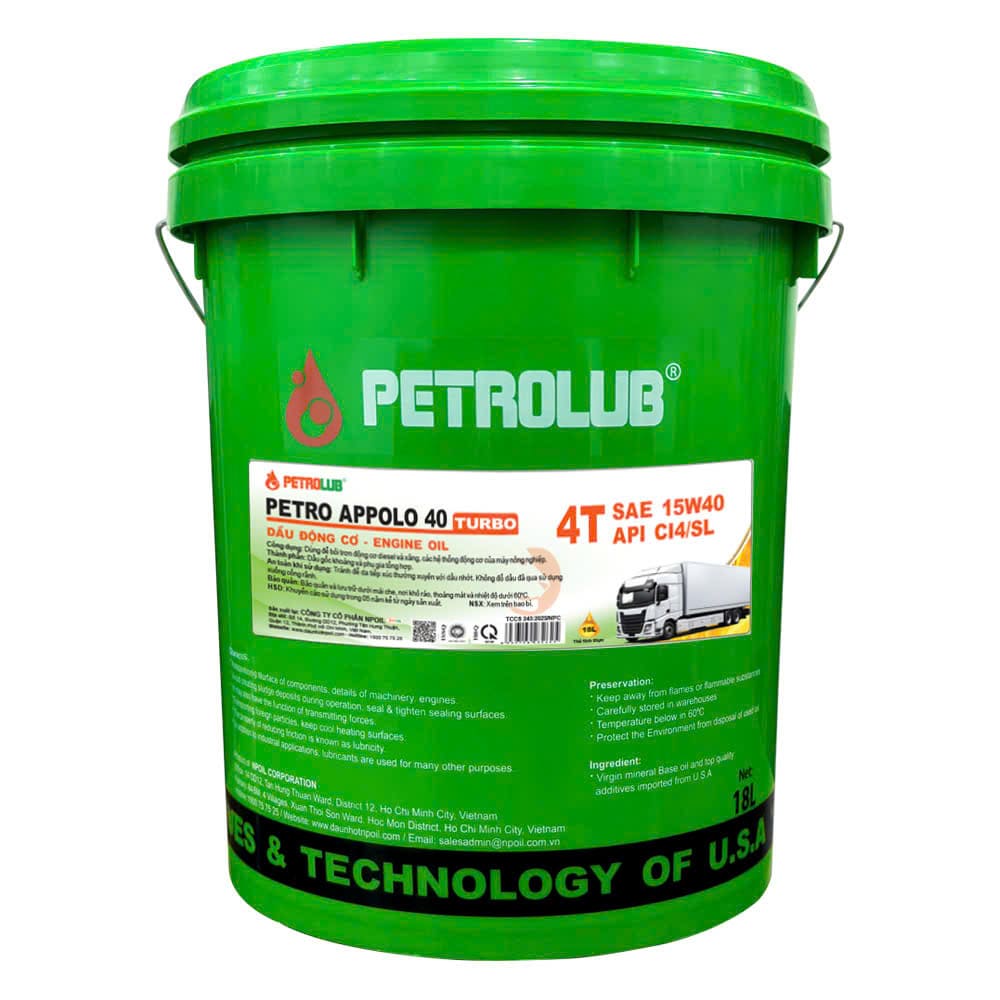 Dầu động cơ PETRO APPOLO 40 TURBO 15W40